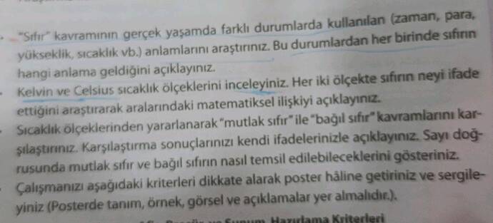 "Sıfır" kavramının gerçek yaşamda farklı durumlarda kullanılan (zaman, para, yükseklik,...