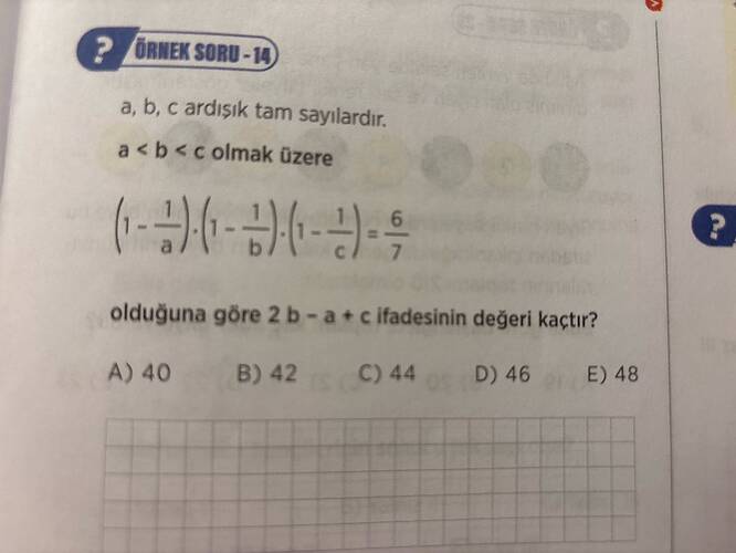 öRNEK SORU -14) a, b, C ardişik tam sayıilardır.