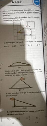 DİK ÜÇGEN erden oluşan zemine çlzilen dbrtgenin kial binkee nkdr ne isi de bu kacelerin...