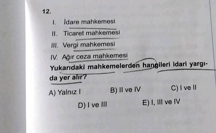ldare mahkemesi Ticaret mahkemesi II.