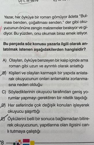 Yazar, her öyküye bir roman gömüyor âdeta "Bulması benden, çoğaltması senden." der gibi...