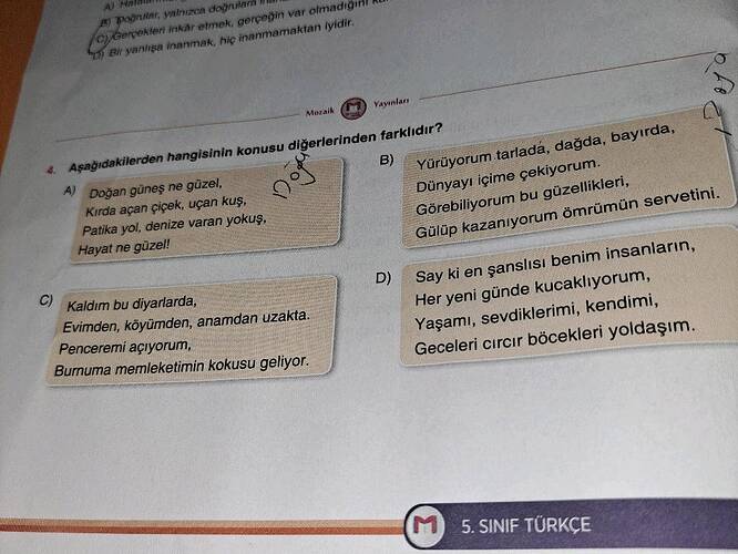 Aşağıdakilerden hangisinin konusu diğerlerinden farklıdır?