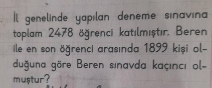 İl genelinde yapılan deneme sınavına toplam 2478 öğrenci katılmıştır.