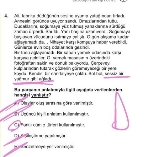 4 Ali, fabrika düdüğünün sesine uyanıp yatağından firlad.