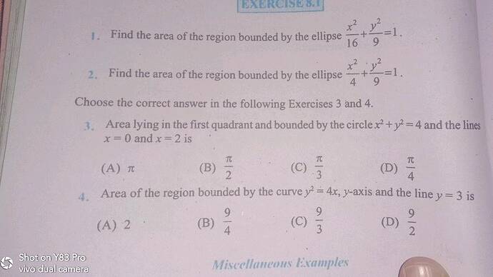 Find the area of the region bounded by the ellipse x²/16 + y²/9 = 1 .