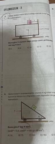 EYLEMSİZLÍK - 2 aoroelerin ihinat edilciği ortamda 4 y 3.