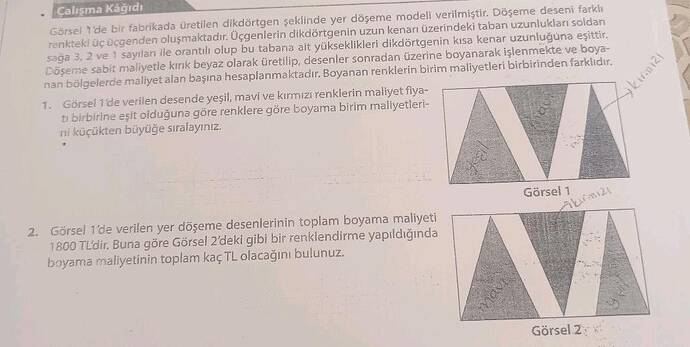 Calisma Kágidı ell verilrnistir.