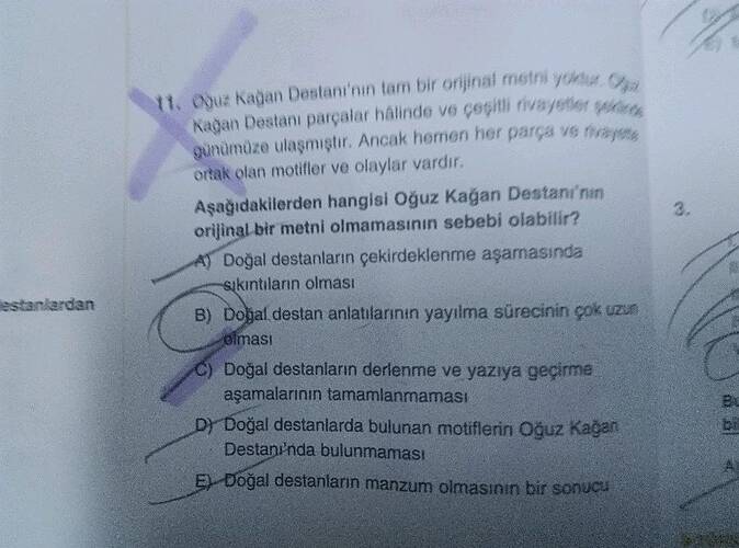 Aşağıdakilerden hangisi Oğuz Kağan Destanı'nın orijinal bir metni olmamasının sebebi...