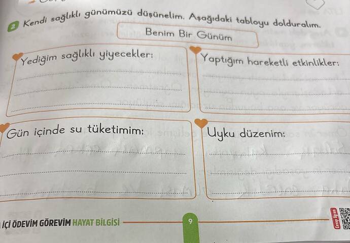 Kendi sağlıklı günümüzü düşünelim.