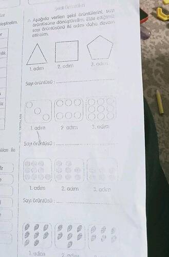lilarn le ir A Aşağida verilen şekil örürtülerinl, scyt örüntüsüne dönutürclin.