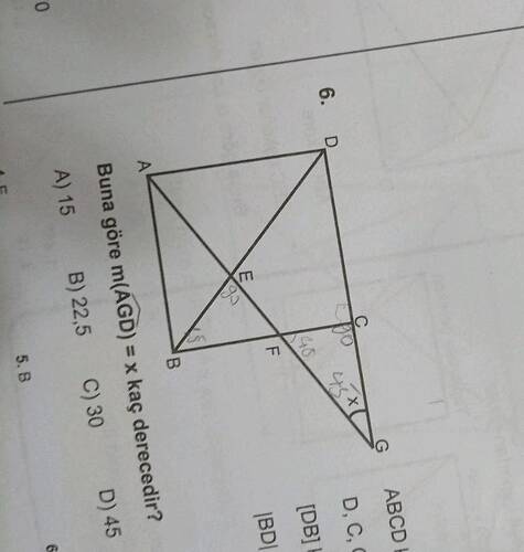 Buna göre m(widehat AGD ) = x kaç derecedir?