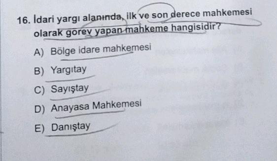 ldari yargı alannda, ilk ve son derece mahkemesi olarak gorev yapan-mabkeme hangisidir?
