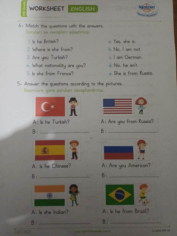 How to answer the worksheet questions based on the pictures? - Sorumatik